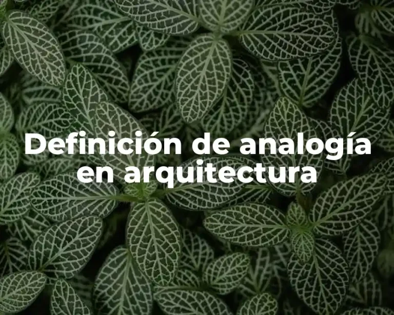 Definición de analogía en arquitectura