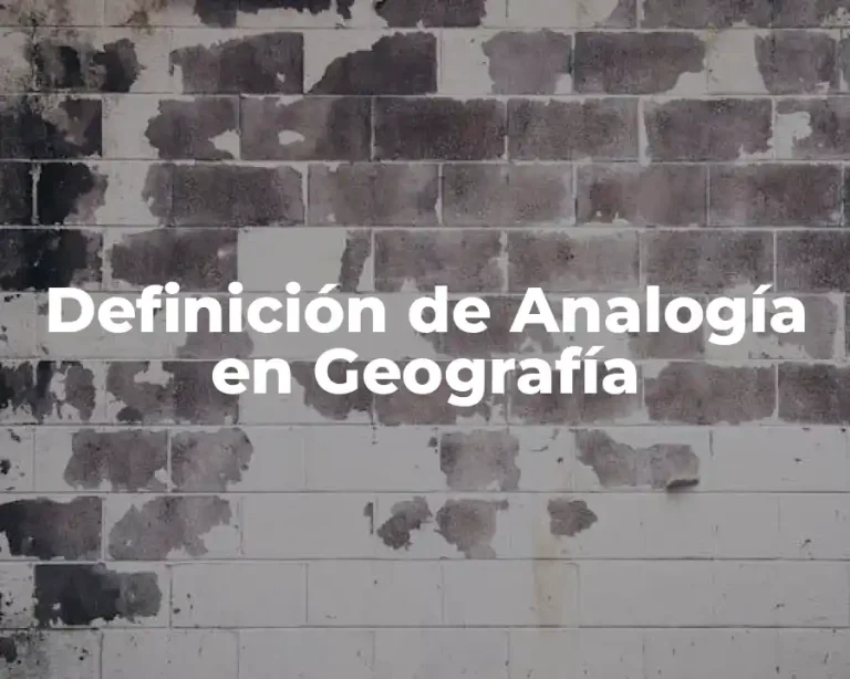 Definición de Analogía en Geografía