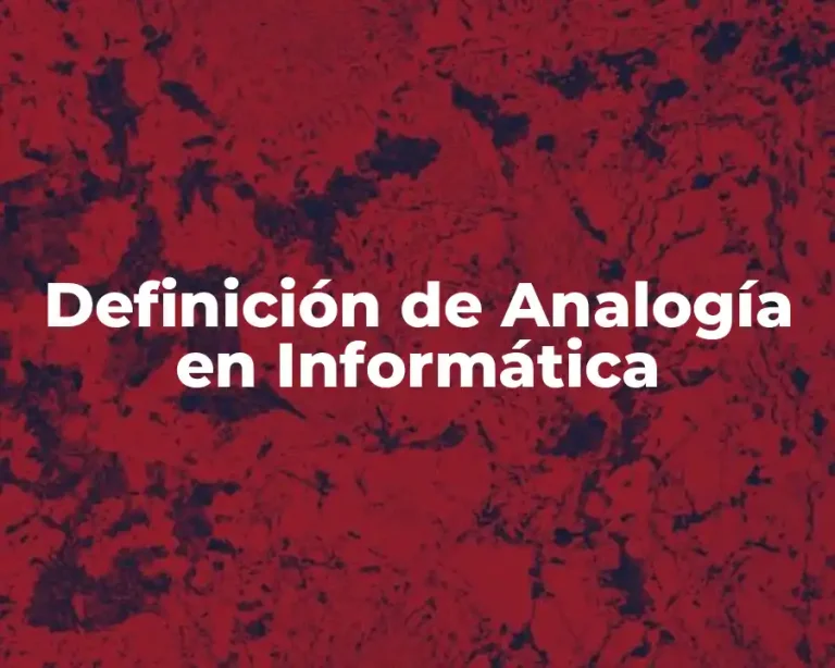 Definición de Analogía en Informática