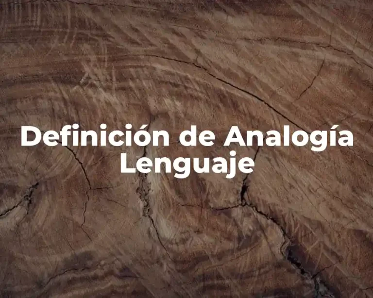 Definición de Analogía Lenguaje