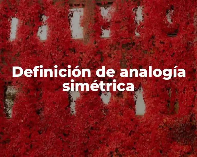 Definición de analogía simétrica