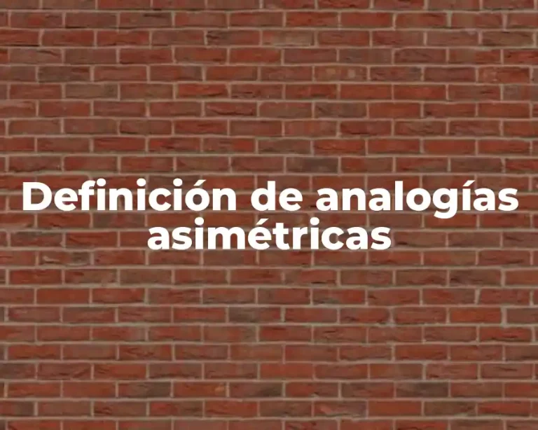 Definición de analogías asimétricas