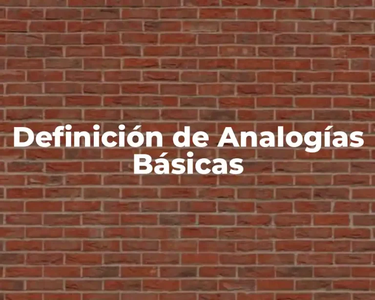Definición de Analogías Básicas