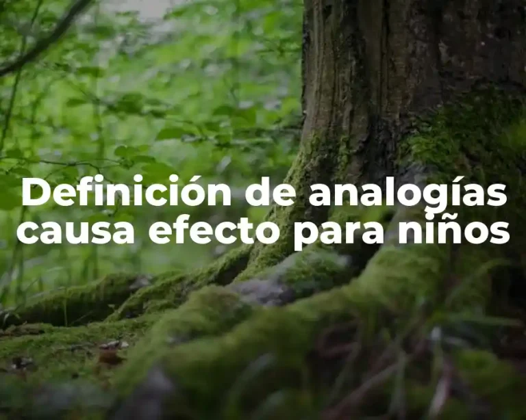 Definición de analogías causa efecto para niños