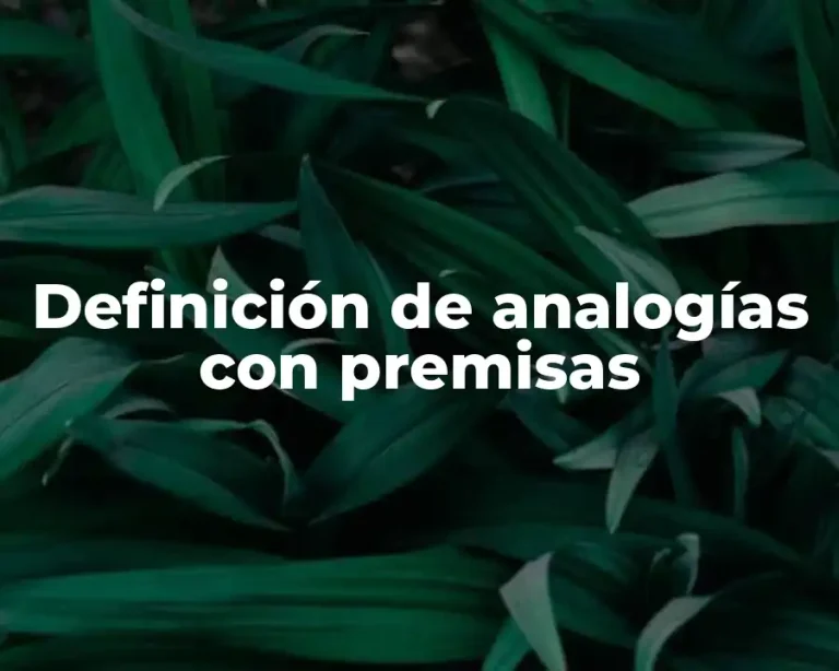 Definición de analogías con premisas