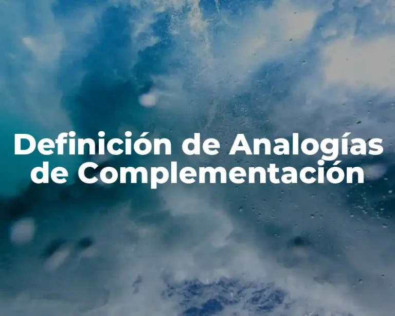 Definición de Analogías de Complementación