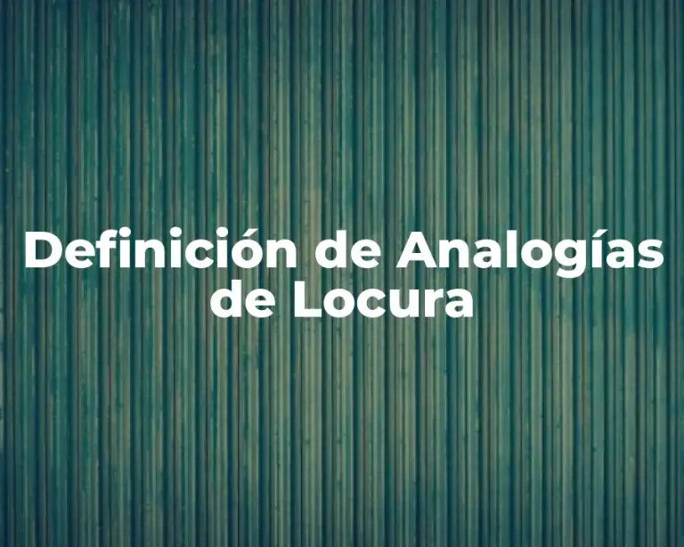 Definición de Analogías de Locura