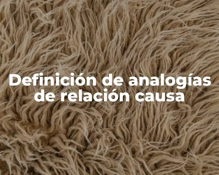 Definición de analogías de relación causa