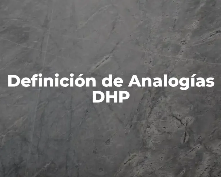 Definición de Analogías DHP