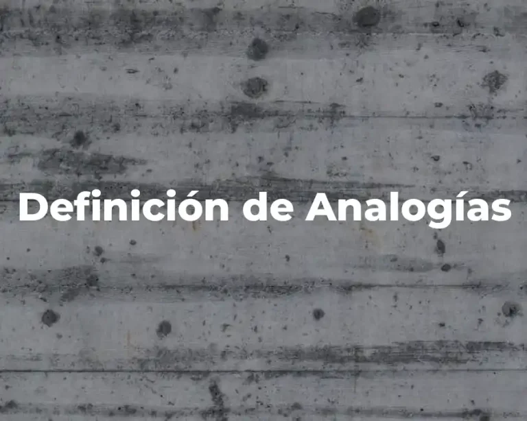 Definición de Analogías