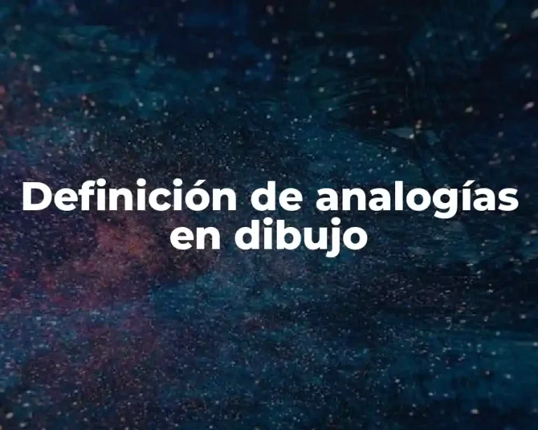 Definición de analogías en dibujo