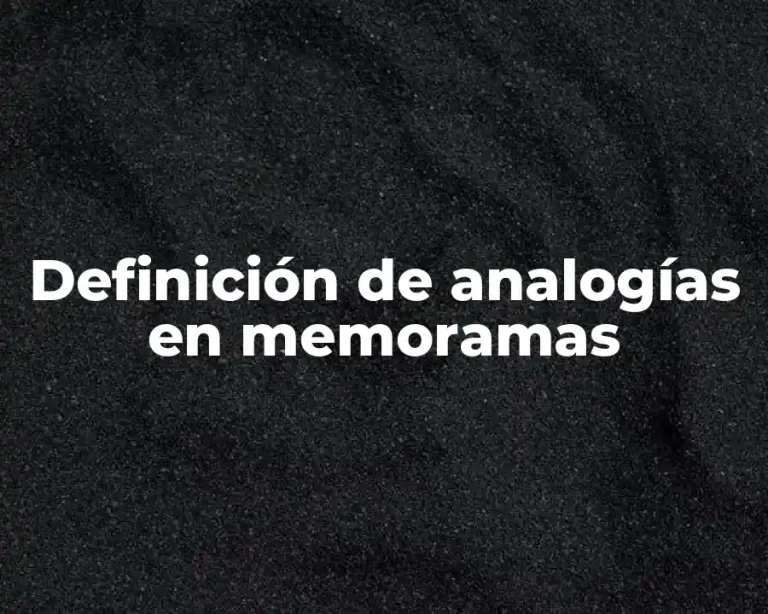 Definición de analogías en memoramas