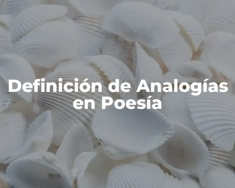 Definición de Analogías en Poesía