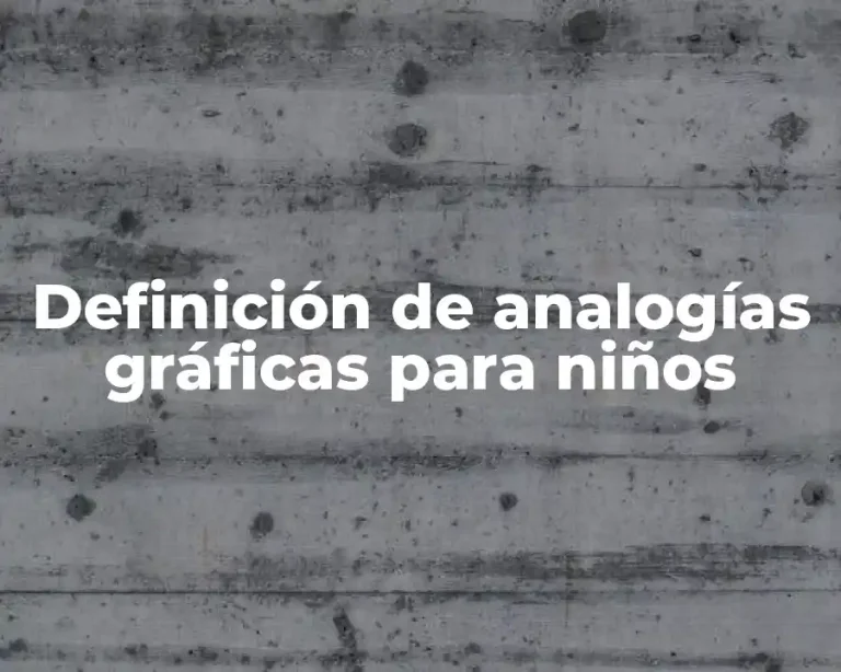 Definición de analogías gráficas para niños