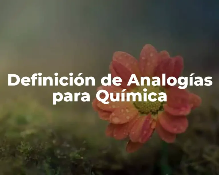 Definición de Analogías para Química