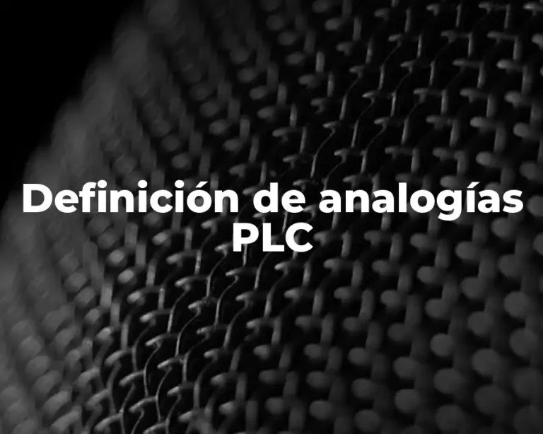Definición de analogías PLC