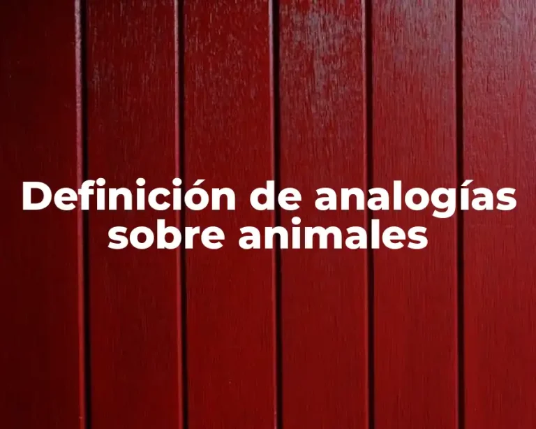 Definición de analogías sobre animales