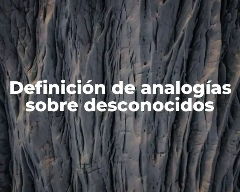 Definición de analogías sobre desconocidos