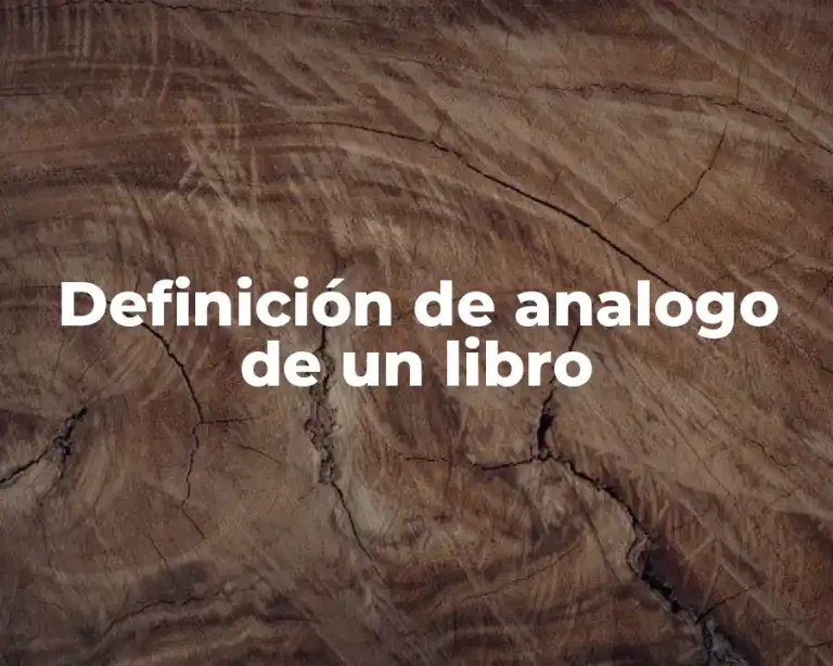 Definición de analogo de un libro
