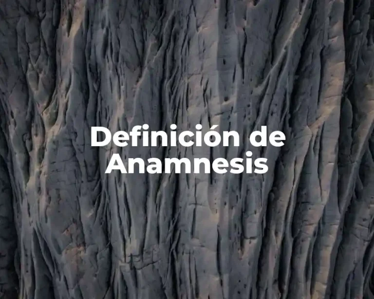 Definición de Anamnesis