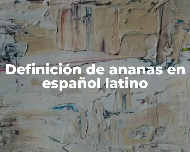 Definición de ananas en español latino
