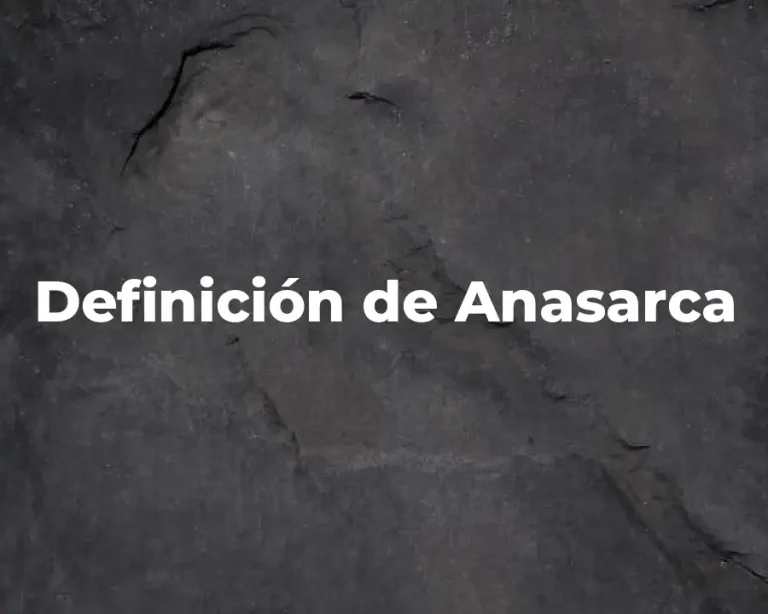 Definición de Anasarca