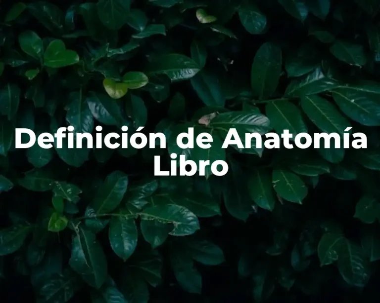 Definición de Anatomía Libro