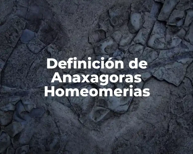Definición de Anaxagoras Homeomerias