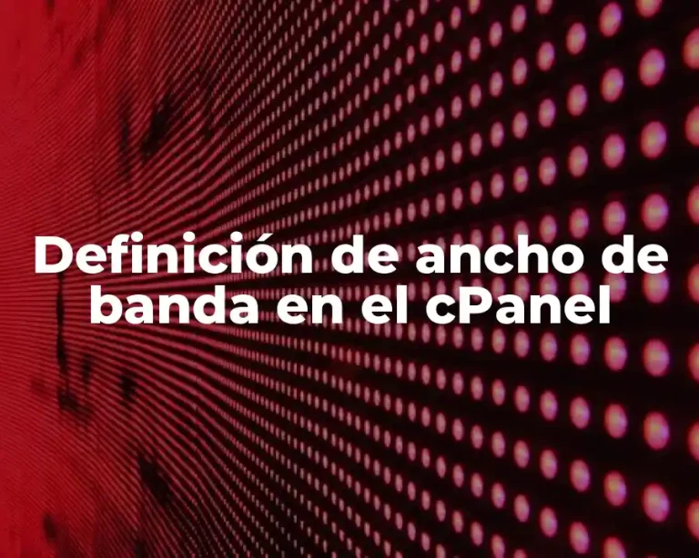 Definición de ancho de banda en el cPanel