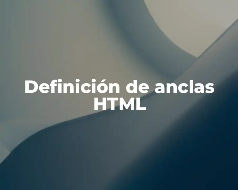 Definición de anclas HTML
