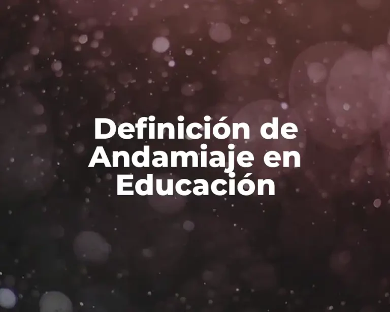 Definición de Andamiaje en Educación