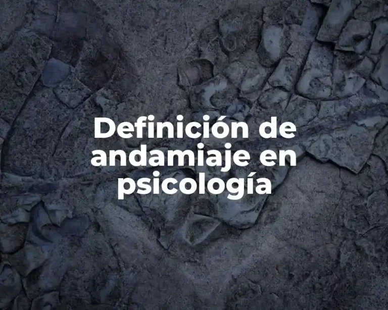 Definición de andamiaje en psicología