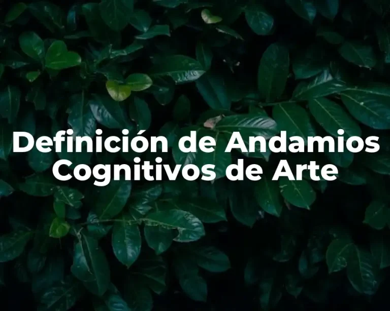 Definición de Andamios Cognitivos de Arte