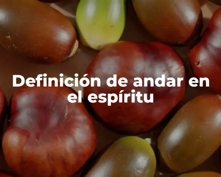 Definición de andar en el espíritu