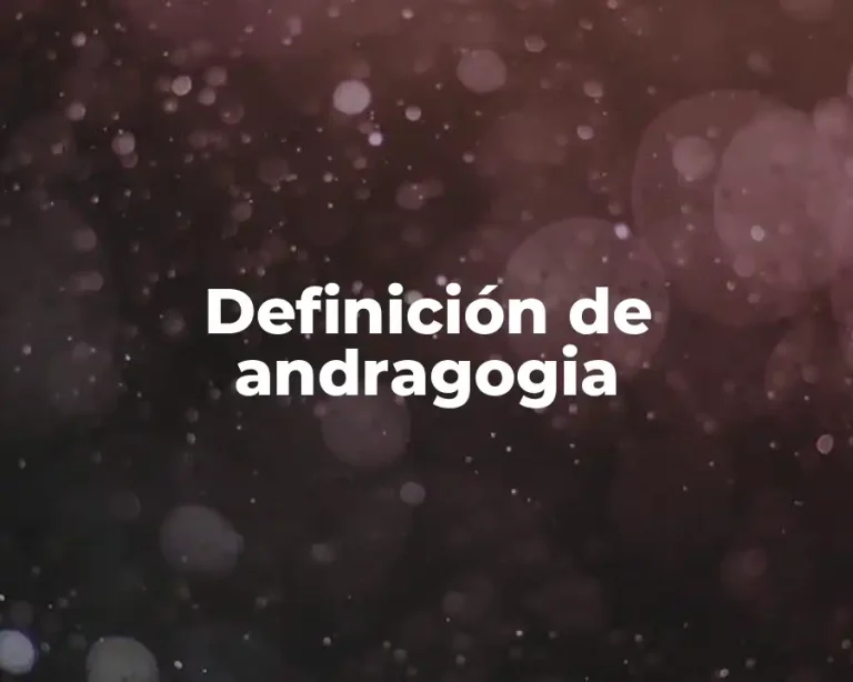Definición de andragogia