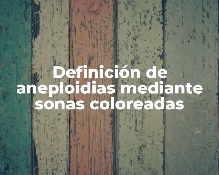Definición de aneploidias mediante sonas coloreadas