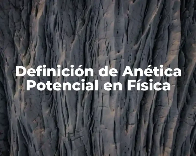 Definición de Anética Potencial en Física