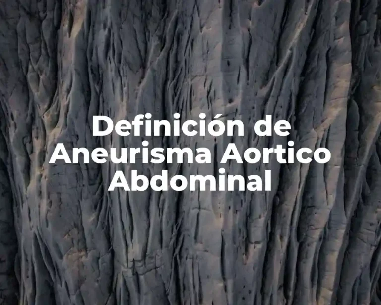 Definición de Aneurisma Aortico Abdominal