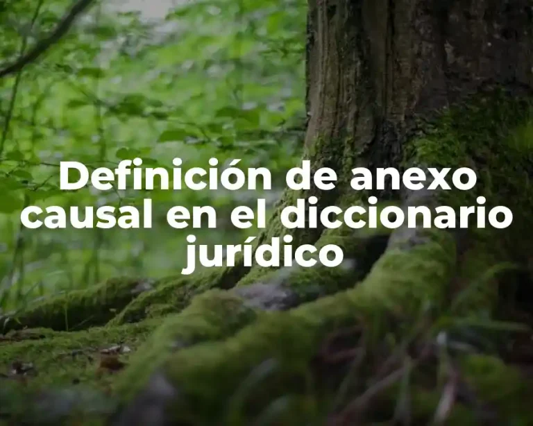 Definición de anexo causal en el diccionario jurídico