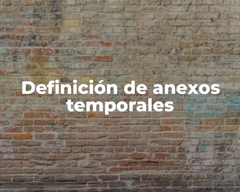 Definición de anexos temporales