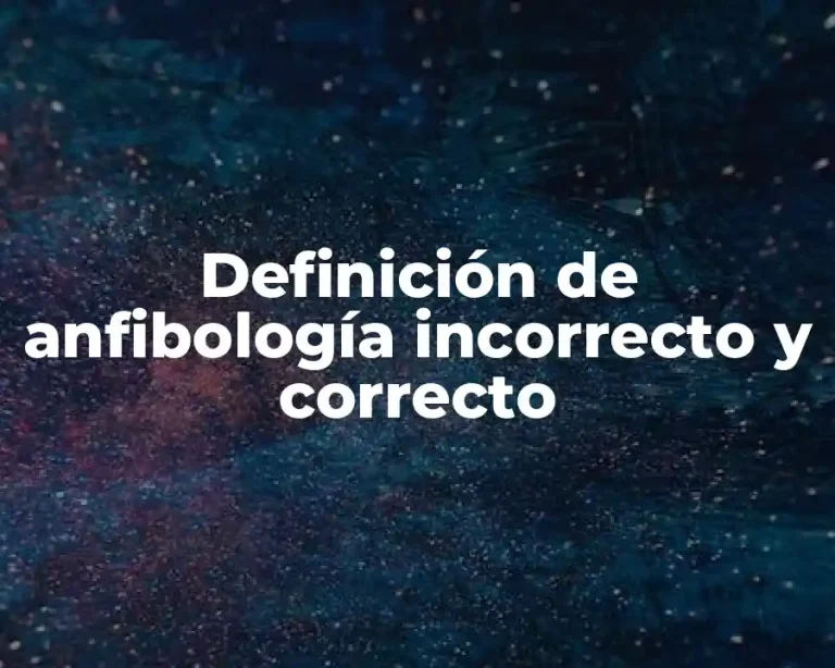 Definición de anfibología incorrecto y correcto