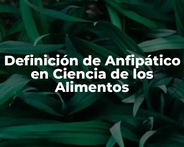 Definición de Anfipático en Ciencia de los Alimentos