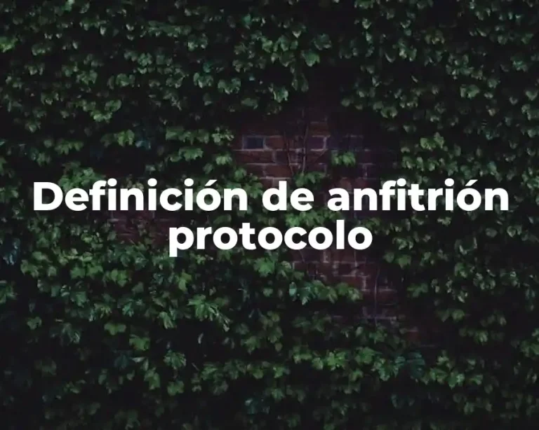 Definición de anfitrión protocolo