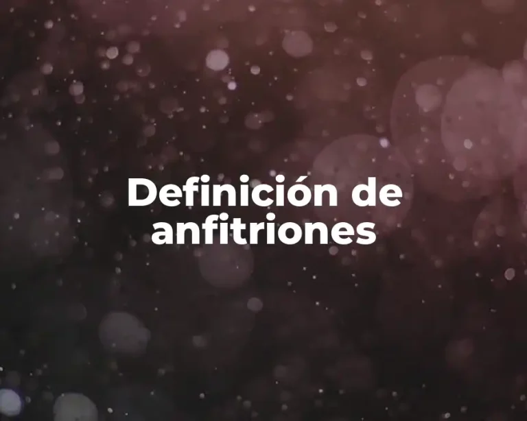 Definición de anfitriones