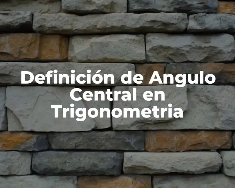 Definición de Angulo Central en Trigonometria