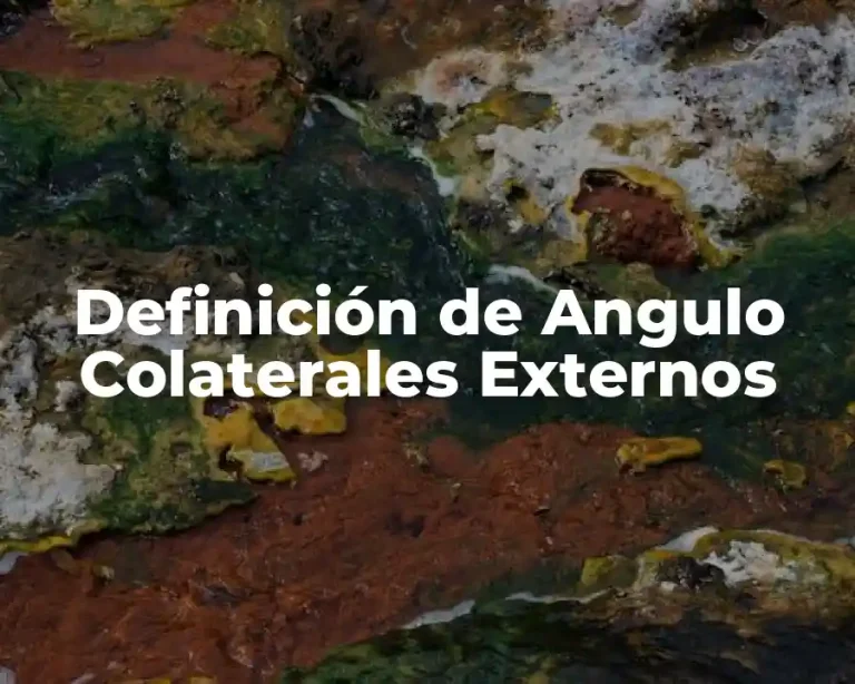 Definición de Angulo Colaterales Externos