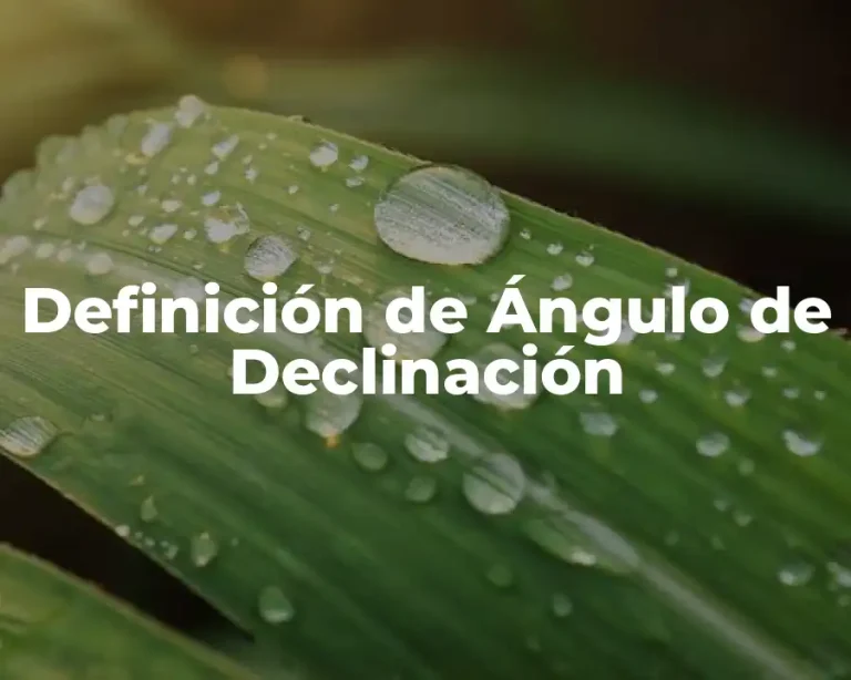 Definición de Ángulo de Declinación