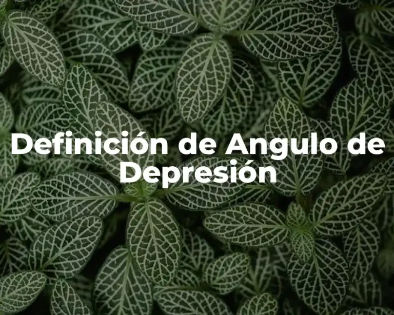Definición de Angulo de Depresión
