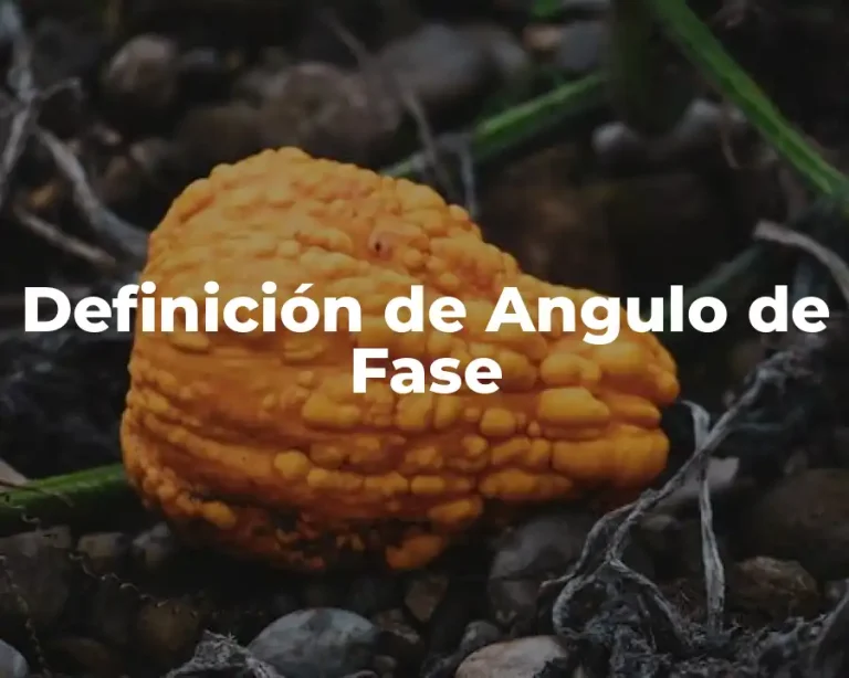 Definición de Angulo de Fase