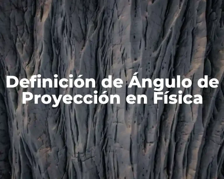 Definición de Ángulo de Proyección en Física